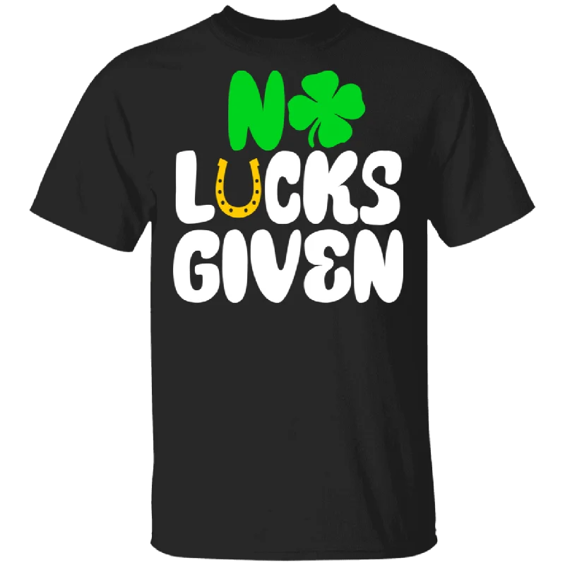 No Lucks Given Funny Shamrock St Patrick's Day Irish Gifts T-Shirt Seamless Knitted Crochet No Lucks Given Funny Shamrock St Patrick's Day Irish Gifts T-Shirt Seamless Knitted Crochet