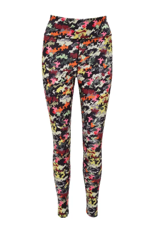 Fall-en In Love Camo Print Eco-Friendly Yoga Leggings Stylish Capri Leggings