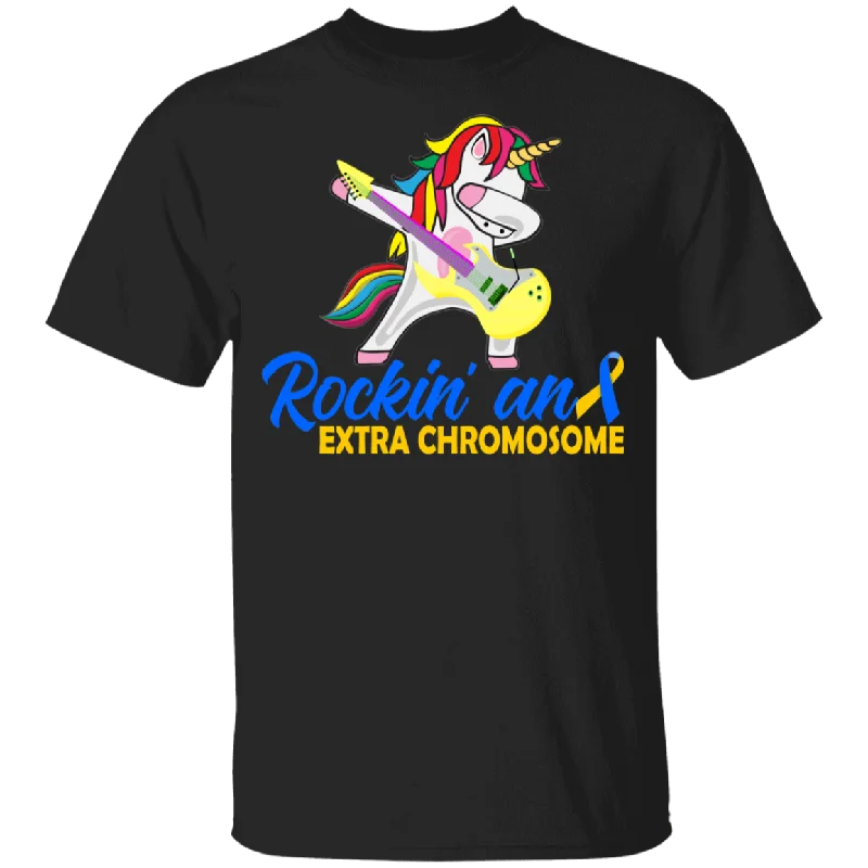 Rockin' And Extra Chromosome Down Syndrome Awareness Gifts Youth T-Shirt Hooded Caped Shawl Collar Rockin' And Extra Chromosome Down Syndrome Awareness Gifts Youth T-Shirt Hooded Caped Shawl Collar