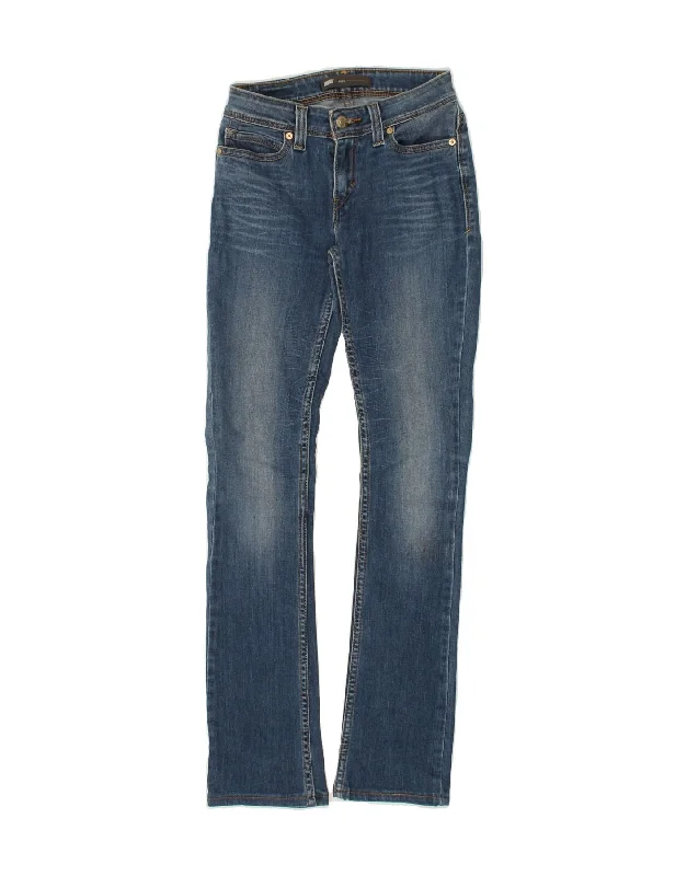 LEVI'S Girls Legging Straight Jeans 12-13 Years W24 L29 Blue Stylish Patterned Active Leggings