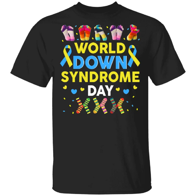 Cool Socks World Down Syndrome Awareness Supporters Gifts T-Shirt Houndstooth Herringbone Solid