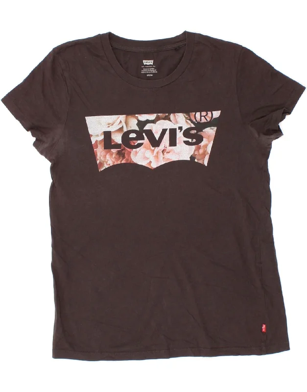 LEVI'S Womens Graphic T-Shirt Top UK 10 Small Black Cotton Fashionable Trendy Casual LEVI'S Womens Graphic T-Shirt Top UK 10 Small Black Cotton Fashionable Trendy Casual