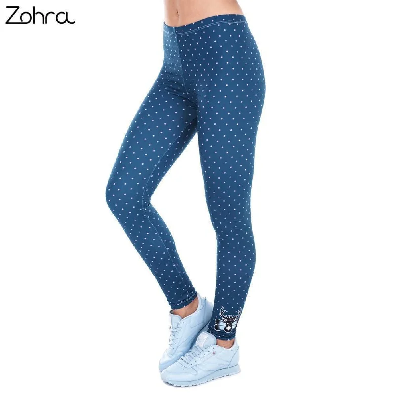 Women Printed High Waist Workout Leggings Fashionable Tummy Control Leggings