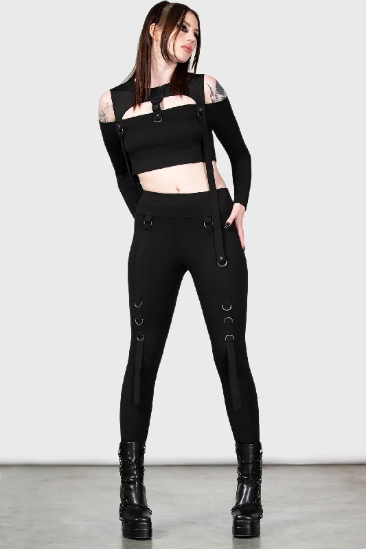 Oryx Leggings Fashionable Leather-Look Leggings