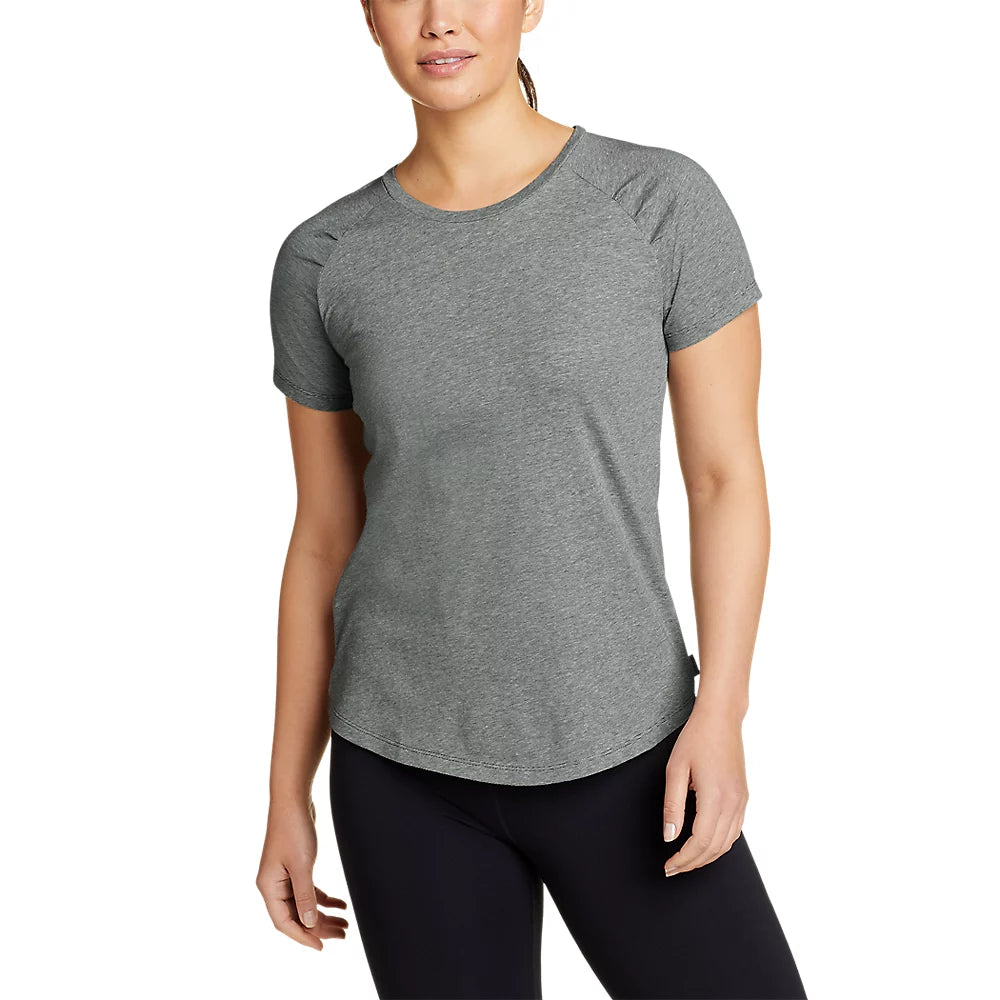 Women's Coast And Climb Gathered Short-Sleeve T-Shirt Print Jacquard Patchwork