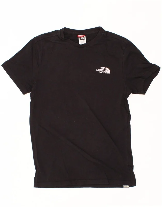 THE NORTH FACE Mens T-Shirt Top XS Black Cotton Graphic T-Shirt Round Neck Polyester