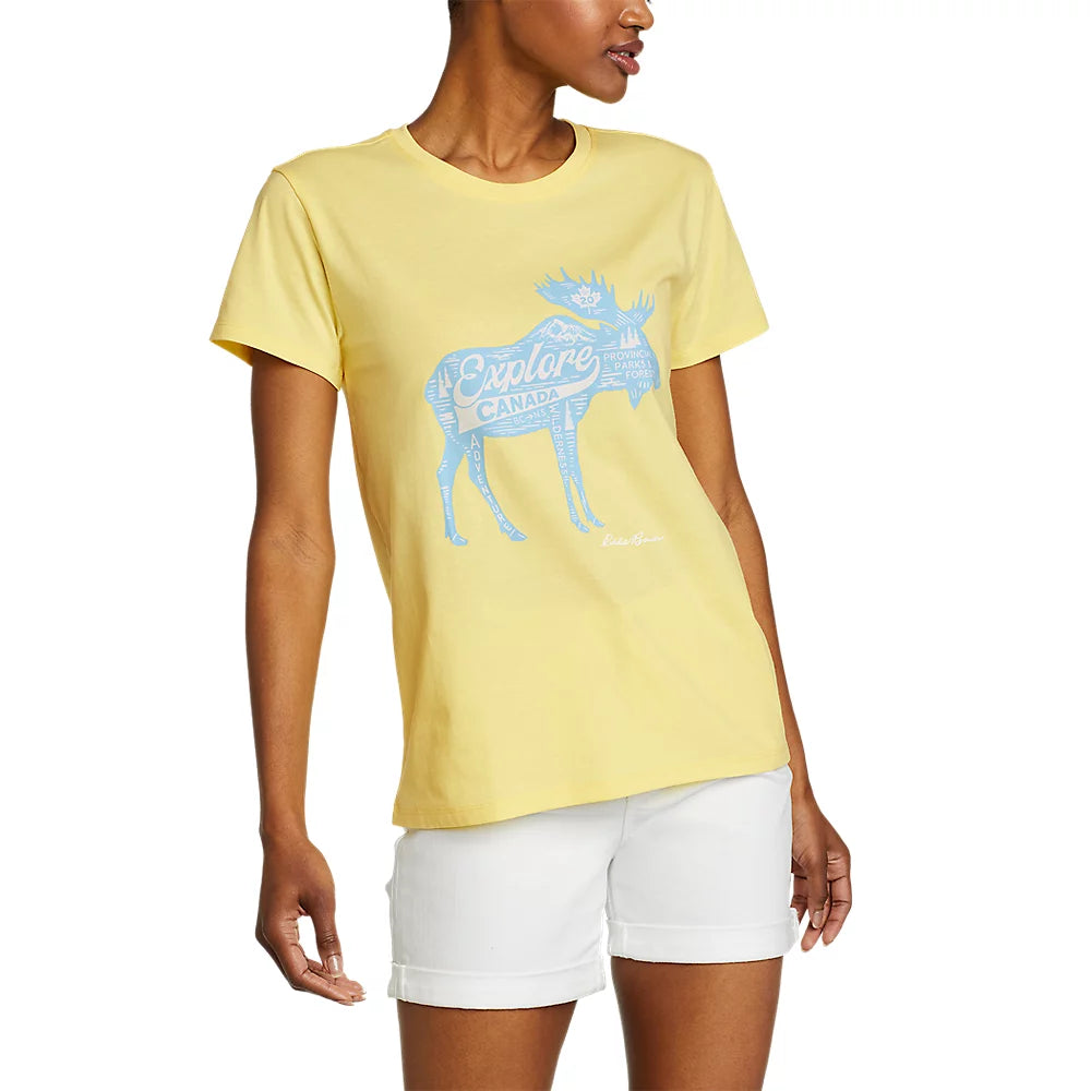 Women's Explore Canada Graphic T-Shirt Nylon Fabric Polyester Fabric Spandex Fabric