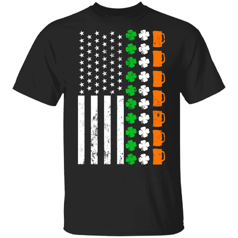 Ireland American Shamrock Beer Flag St Patrick's Day Gifts T-Shirt Iron Safe Non-Iron Wrinkle Free Ireland American Shamrock Beer Flag St Patrick's Day Gifts T-Shirt Iron Safe Non-Iron Wrinkle Free