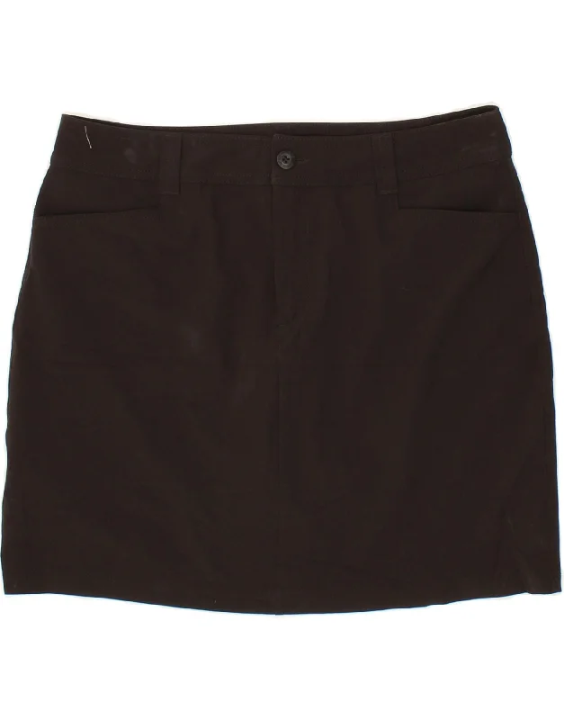 EDDIE BAUER Womens Mini Skirt US 10 Large W32 Black Polyester corduroy skirt cozy