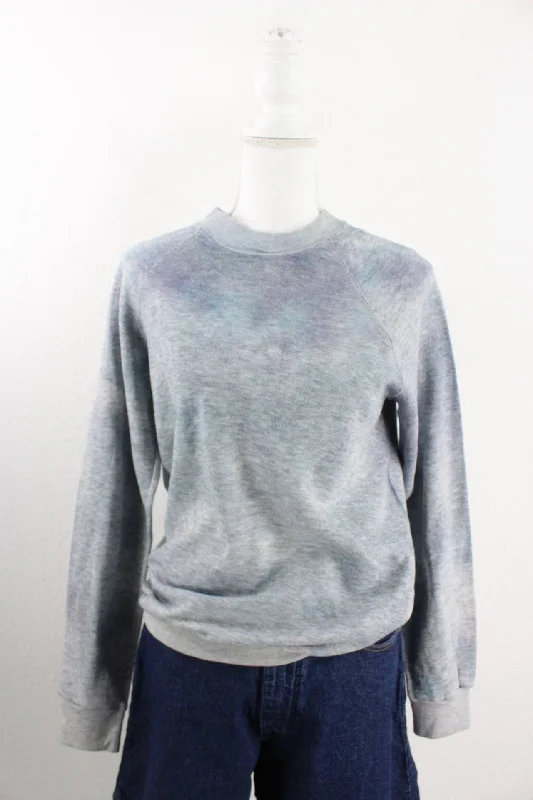 Vintage Tie Dye Sweatshirt (M) Hoodie with Frayed Bohemian Relaxed