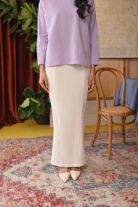 The Tanah Women Glory Skirt - White high waist skirt