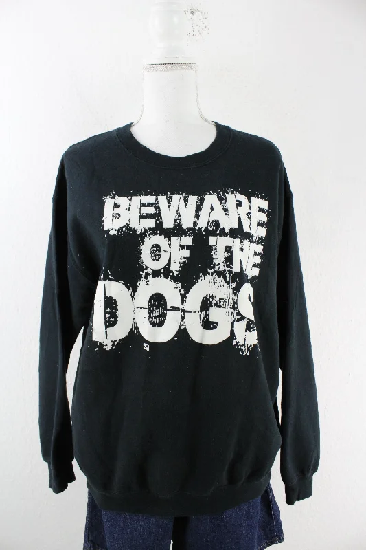 Vintage Dog Sweatshirt (M) Hoodie with Print Artistic Unique