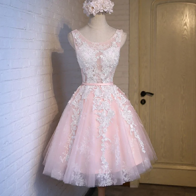 Short pink lace tight cute charming freshman homecoming prom gowns dress,BD0071 Tunics Versatile functional