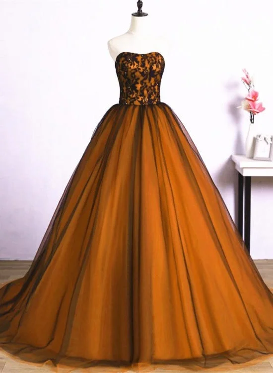 Beautiful Tulle A-Line Ball Gown Sweet 16 Party Dress, Long Prom Dress Tunics Versatile functional