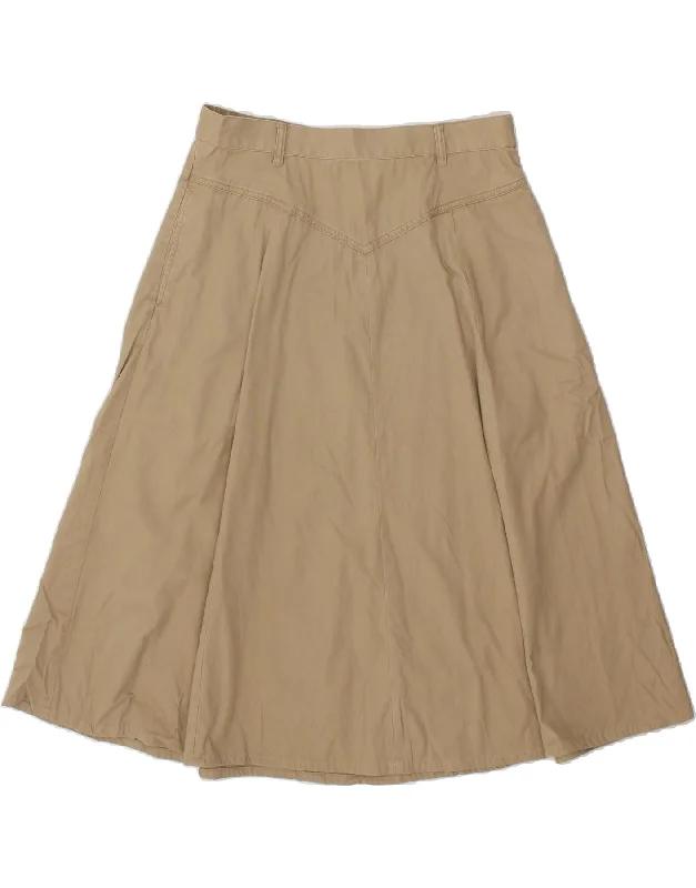ORVIS Womens A-Line Skirt US 14 XL W34 L30 Beige Cotton wool skirt thick