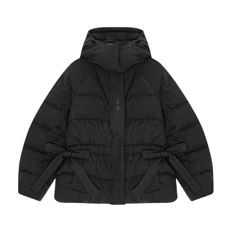 [GANNI]Tech Oversized Puffer Jacket/BLACK(F9496) Faux Fur Jacket Real Fur Jacket Shearling Jacket