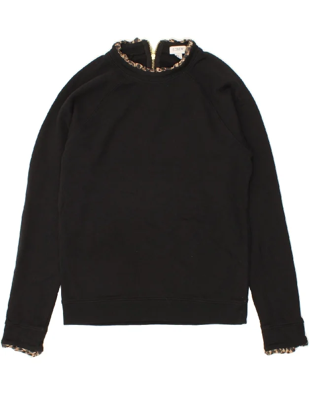 J. CREW Womens Sweatshirt Jumper UK 10 Small Black Cotton Hoodie with Drop Shoulder Relaxed Streetwear J. CREW Womens Sweatshirt Jumper UK 10 Small Black Cotton Hoodie with Drop Shoulder Relaxed Streetwear
