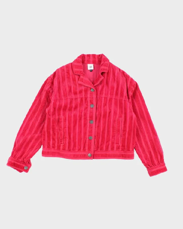 Vintage Y2k 00s Cabi Pink Corduroy Jacket - S Striped Jacket Polka Dot Jacket Floral Jacket