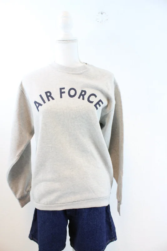 Vintage Air Force Sweatshirt (XS) Hoodie with Pastel Soft Subtle