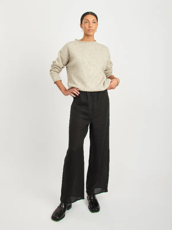 Black Stoa Pants Chic Checkered Pants
