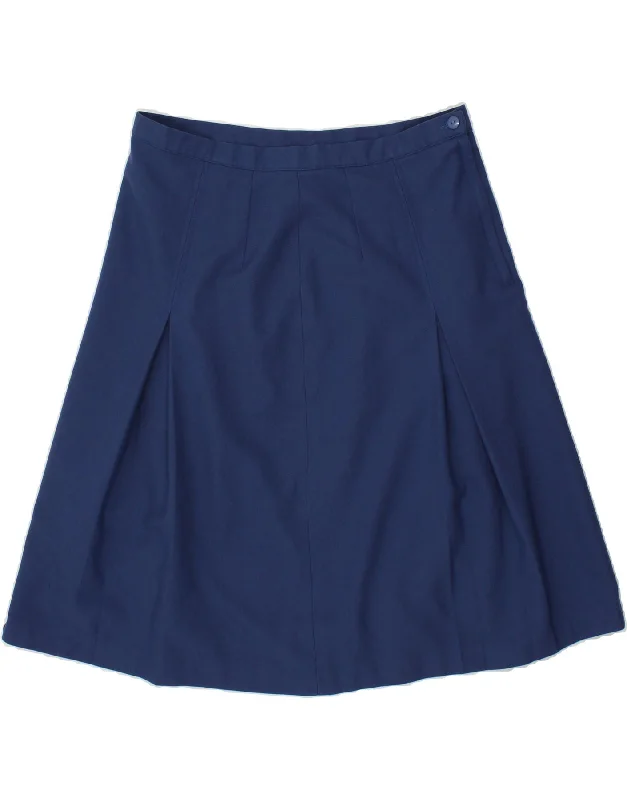 HUNTER Womens A-Line Skirt UK 16 Large W34  Blue corduroy skirt textured