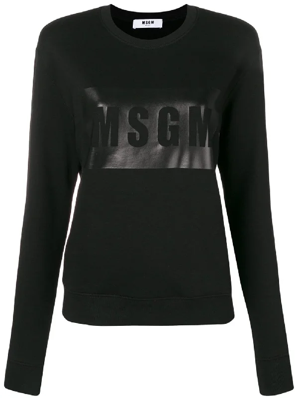 logo outline sweatshirt Hoodie with Rhinestones Sparkly Elegant