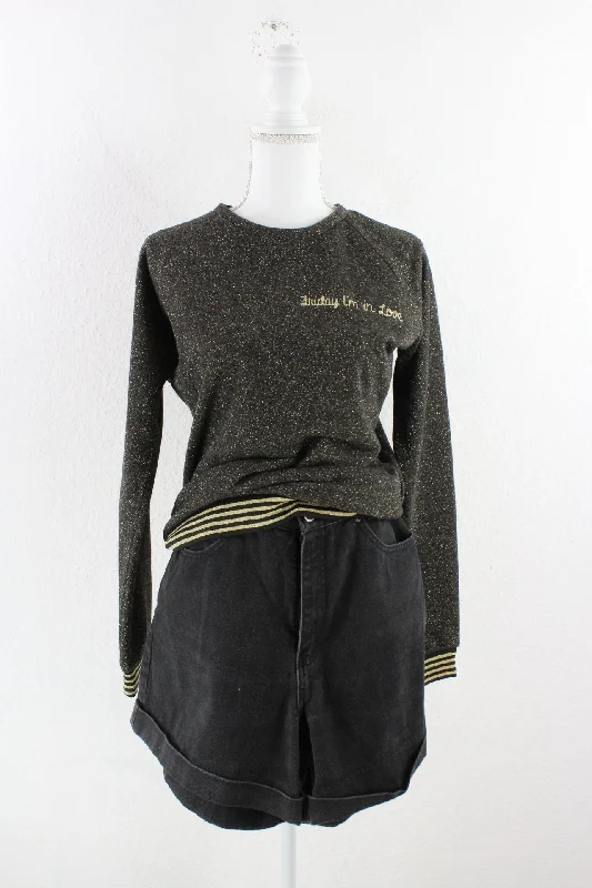 Vintage in Love Sweatshirt (S) Hoodie with Pattern Geometric Abstract