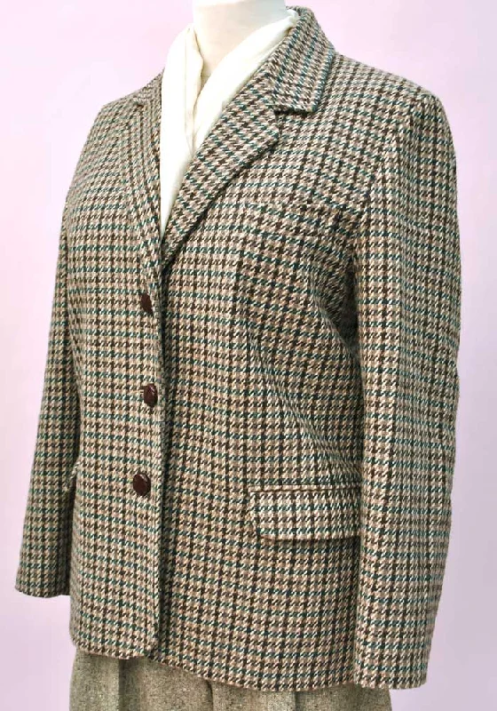 Women's Vintage Tweed Jacket • Dorothy Perkins • Size 12 Welt Pockets Slit Pockets Flap Pockets