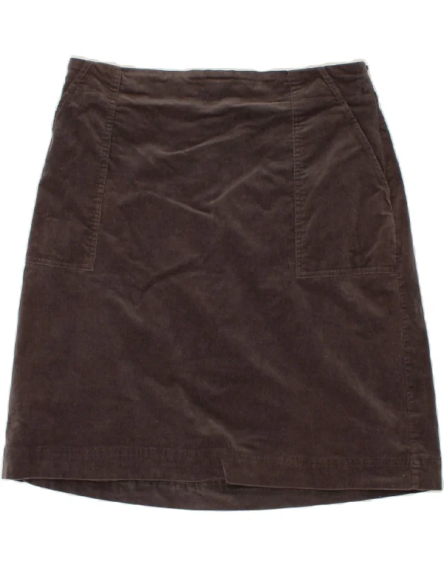 SEASALT CORNWALL Womens Corduroy Skirt UK 16 Large W34  Grey Polyester wool skirt sturdy