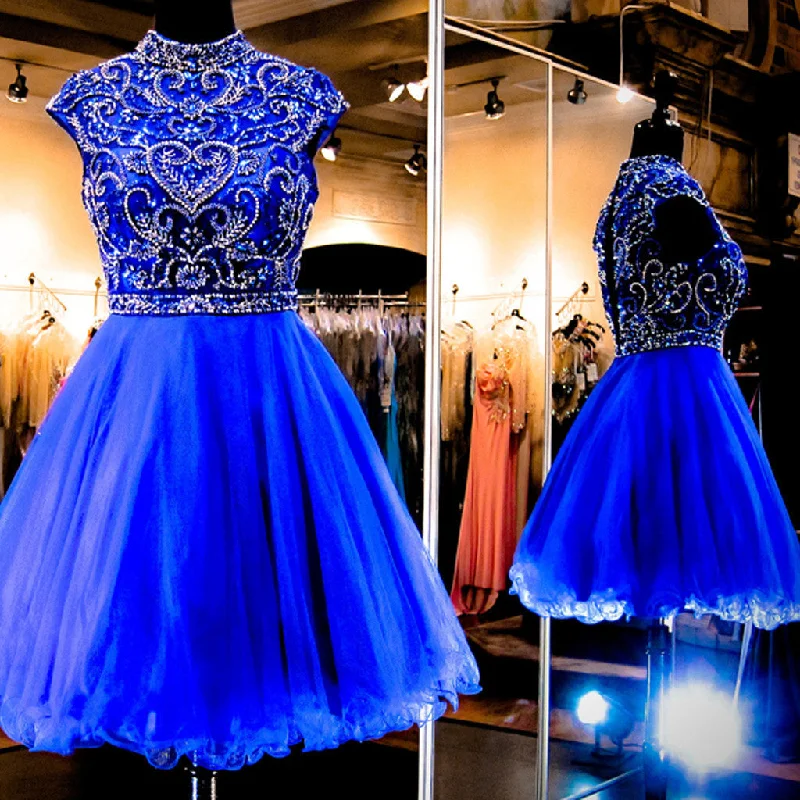 Royal vintage high neck modest sparkly unique style homecoming prom gown dress,BD0057 Tunics Custom made