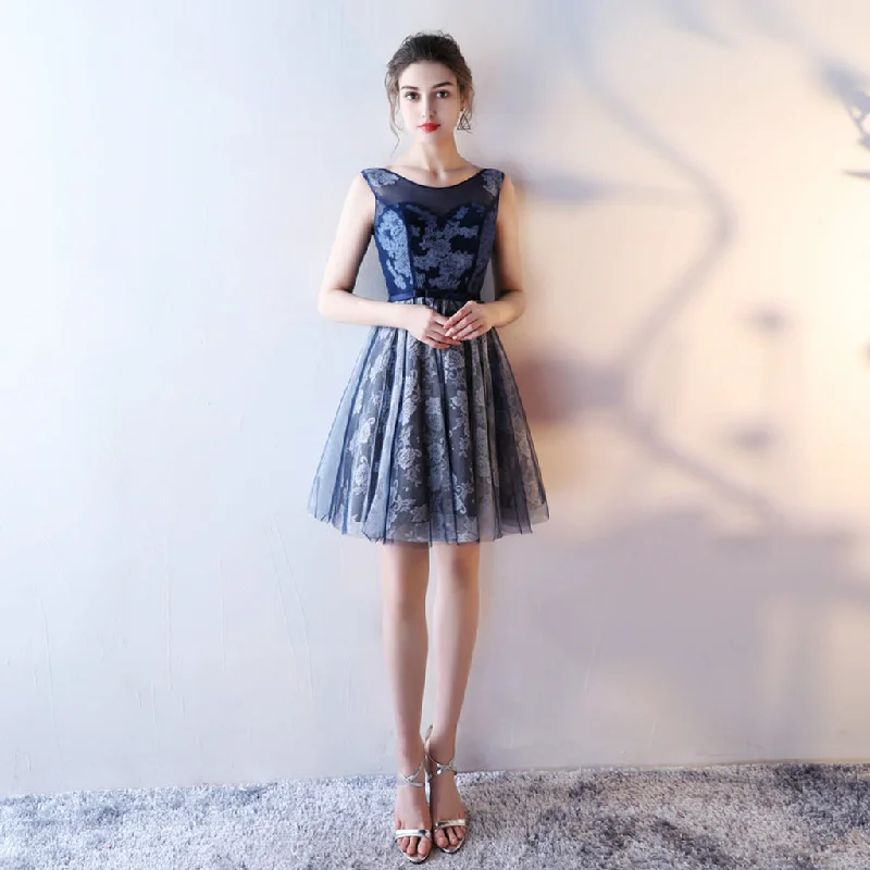 Cheap Sleeveless Homecoming Dress, Tulle Lace Knee-Length Homecoming Dress, KX520 Tunics Recommended stylist