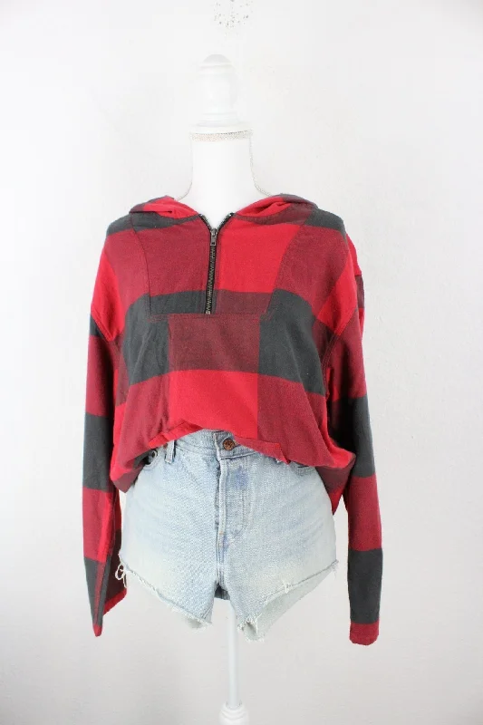Vintage Red Pacsun Hoodie (L) Hoodie with Side Slits Relaxed Casual
