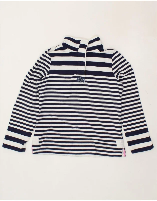 JOULES Womens Button Neck Sweatshirt Jumper UK 10 Small Navy Blue Striped Hoodie Sweatshirt Pullover JOULES Womens Button Neck Sweatshirt Jumper UK 10 Small Navy Blue Striped Hoodie Sweatshirt Pullover