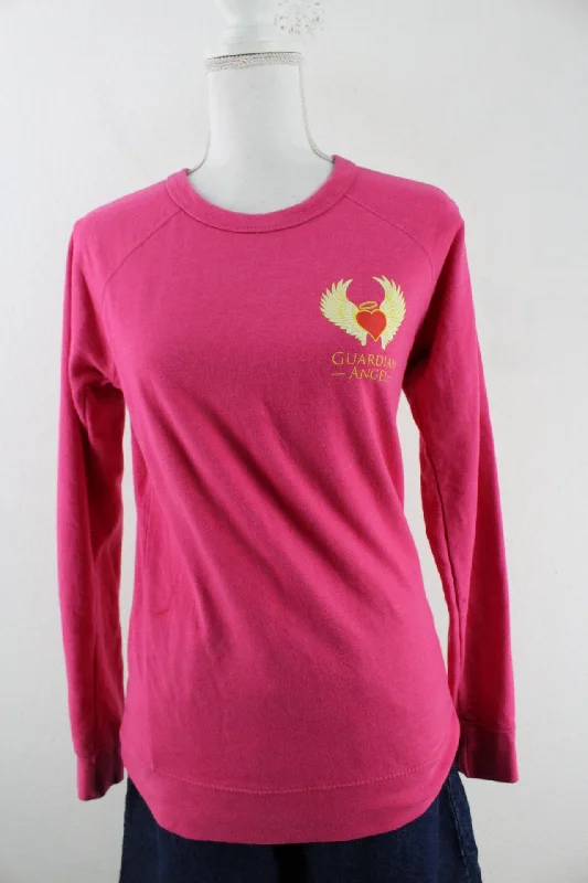 Vintage Guardian Angel Sweatshirt (XS) Hoodie with Patch Decorative Personalized
