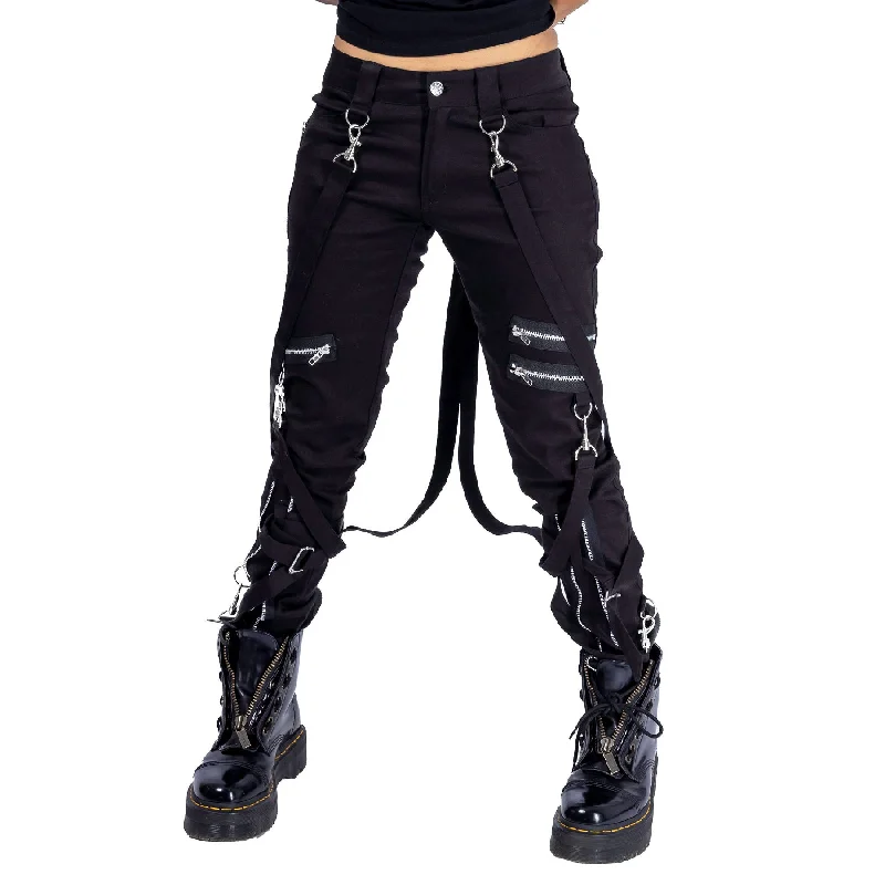 MEISSA PANTS - BLACK Relaxed High-Waist Trousers