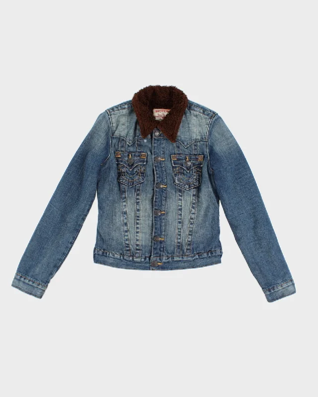 Y2K 00s True Religion Denim Jacket - M Tailored Jacket Straight Jacket A-Line Jacket Y2K 00s True Religion Denim Jacket - M Tailored Jacket Straight Jacket A-Line Jacket