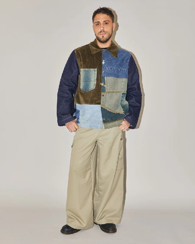Rokit Originals Rework Oversized Jacket Zip Front Button Front Snap Front