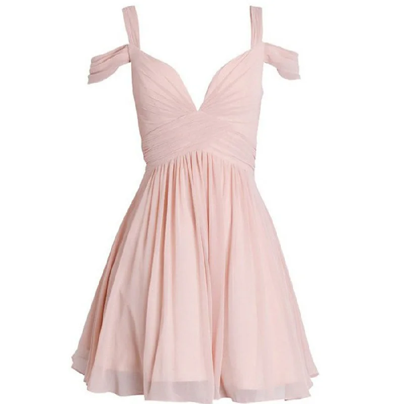 Hot selling off shoulder chiffon simple elegant freshman homecoming prom dress,BD00147 Tunics Party sparkling