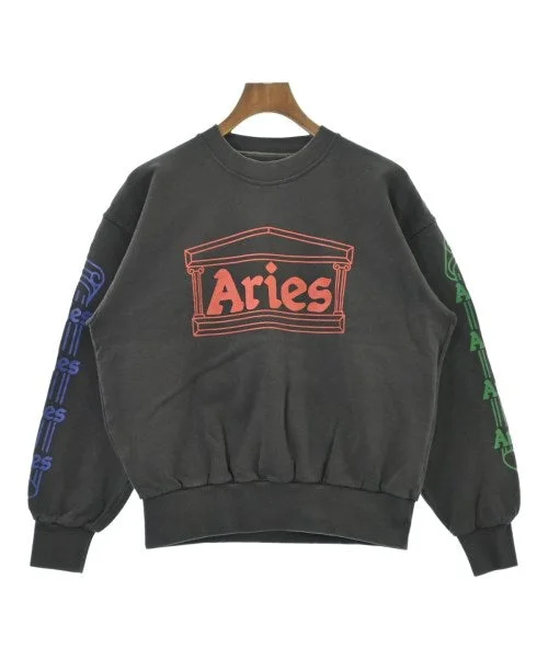 Aries Sweatshirts Hoodie with Ribbed Cuffs Snug Fit Comfort
