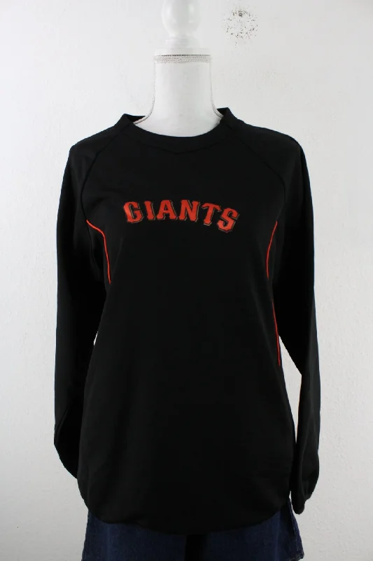 Vintage Giants Sweatshirt (S) Hoodie with Ribbed Hem Stretchable Secure