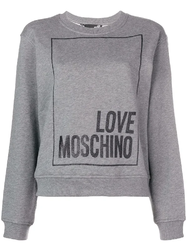 loose fit logo sweatshirt Hoodie with Drawcord Adjustable Secure