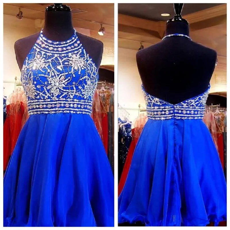 Beaded Royal Blue Homecoming Dresses,Short Prom Dresses, 2016 Cute Homecoming Dresses, Sweet 16 Dresses, Cocktail Dresses ,Graduation Dress,PD0004 Tunics Hiking breathable