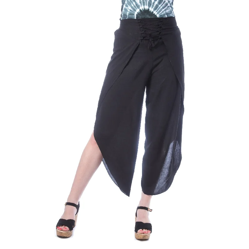AKAYLA PANTS - BLACK Stylish Elastic Waist Pants