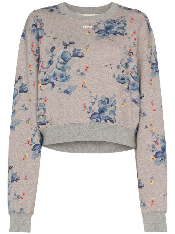 X Browns Floral Capsule Sweatshirt Hoodie with Front Slit Layering Stylish