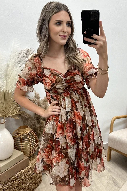 "Floral Frills" Dress (Multi) Tunics Ceremony elegant