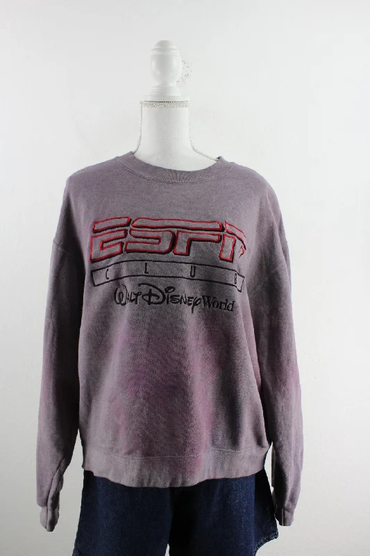 Vintage Disney Sweatshirt (L) Hoodie with Stripes Bold Sporty