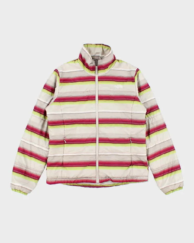 Vintage 2000's The North Face Striped Lightweight Puffer Jacket - M Herringbone Jacket Checkered Jacket Solid Jacket