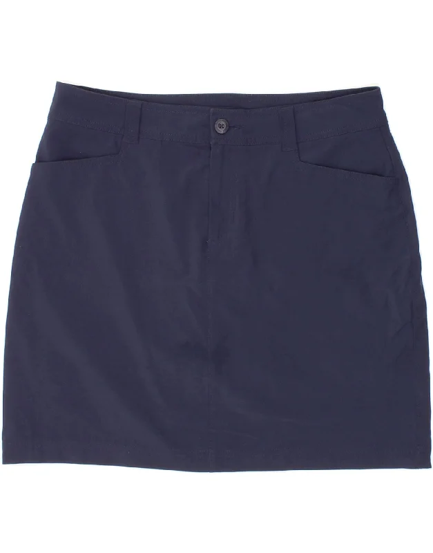 EDDIE BAUER Womens Mini Skirt US 8 Medium W30 Navy Blue Polyester seamless skirt comfort