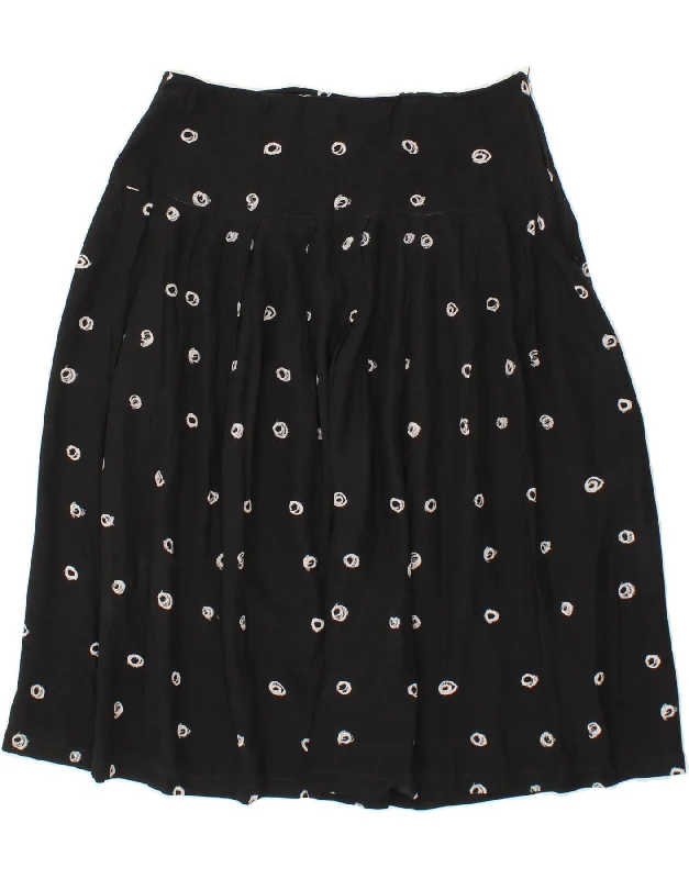 ALBERTO ASPESI Womens High Waist A-Line Skirt IT 48 XL W32  Black Spotted chiffon skirt delicate