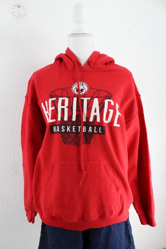 Vintage Basketball Hoodie (M) Hoodie with Embroidery Detailed Premium